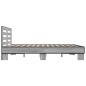 vidaXL Estructura cama madera ingeniería metal gris Sonoma 150x200 cm vidaXL Estructura cama madera ingeniería metal gris Sonoma 150x200 cm