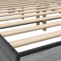 vidaXL Estructura cama madera ingeniería metal gris Sonoma 150x200 cm vidaXL Estructura cama madera ingeniería metal gris Sonoma 150x200 cm