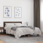 vidaXL Estructura cama madera ingeniería metal marrón roble 140x190 cm