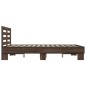vidaXL Estructura cama madera ingeniería metal marrón roble 140x190 cm