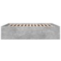 vidaXL Estructura de cama madera de ingeniería gris hormigón 200x200cm