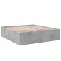 vidaXL Estructura de cama madera de ingeniería gris hormigón 200x200cm