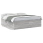 vidaXL Estructura de cama madera de ingeniería gris Sonoma 200x200 cm