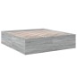 vidaXL Estructura de cama madera de ingeniería gris Sonoma 200x200 cm