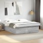 vidaXL Estructura de cama madera de ingeniería gris Sonoma 200x200 cm