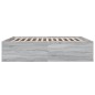vidaXL Estructura de cama madera de ingeniería gris Sonoma 200x200 cm