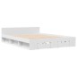 vidaXL Estructura cama con cajones madera ingeniería blanca 160x200 cm vidaXL Estructura cama con cajones madera ingeniería blanca 160x200 cm