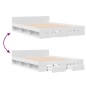 vidaXL Estructura cama con cajones madera ingeniería blanca 160x200 cm vidaXL Estructura cama con cajones madera ingeniería blanca 160x200 cm