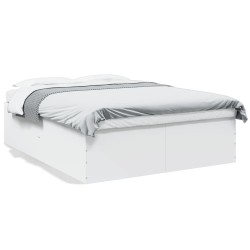 vidaXL Estructura de cama madera de ingeniería blanca 160x200 cm