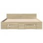 vidaXL Cama con cajones madera ingeniería roble Sonoma 150x200 cm vidaXL Cama con cajones madera ingeniería roble Sonoma 150x200 cm