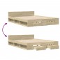vidaXL Cama con cajones madera ingeniería roble Sonoma 150x200 cm vidaXL Cama con cajones madera ingeniería roble Sonoma 150x200 cm