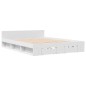 vidaXL Cama con cajones madera de ingeniería blanca 140x190 cm vidaXL Cama con cajones madera de ingeniería blanca 140x190 cm