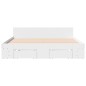 vidaXL Cama con cajones madera de ingeniería blanca 140x190 cm vidaXL Cama con cajones madera de ingeniería blanca 140x190 cm