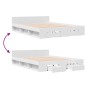 vidaXL Cama con cajones madera de ingeniería blanca 140x190 cm vidaXL Cama con cajones madera de ingeniería blanca 140x190 cm