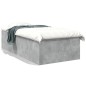 vidaXL Estructura de cama madera de ingeniería gris hormigón 100x200cm vidaXL Estructura de cama madera de ingeniería gris hormigón 100x200cm
