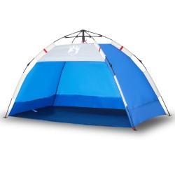 vidaXL Tienda de playa 2 personas impermeable apertura rápida azul