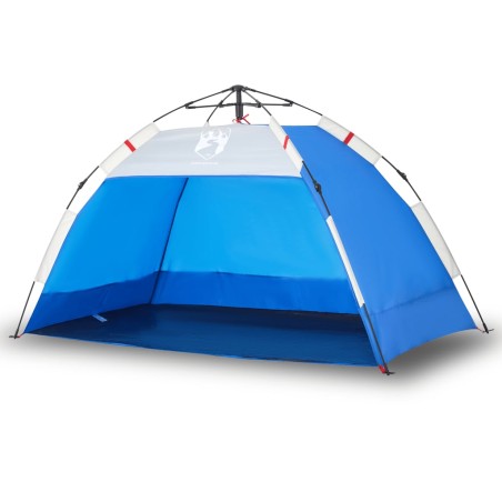 vidaXL Tienda de playa 2 personas impermeable apertura rápida azul