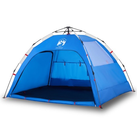 vidaXL Tienda de playa 2 personas impermeable apertura rápida azul