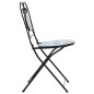 vidaXL Sillas de bistró plegables 2 uds cerámica azul y blanco vidaXL Sillas de bistró plegables 2 uds cerámica azul y blanco