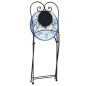 vidaXL Sillas de bistró plegables 2 uds cerámica azul y blanco vidaXL Sillas de bistró plegables 2 uds cerámica azul y blanco
