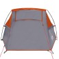 vidaXL Tienda de campaña túnel 2 personas impermeable gris y naranja