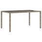vidaXL Set comedor jardín 5 pzas y cojines ratán sintético vidrio gris