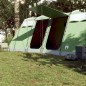 vidaXL Tienda de campaña familiar túnel 8 personas impermeable verde