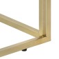 vidaXL Mesa consola acero inoxidable dorado y vidrio templado vidaXL Mesa consola acero inoxidable dorado y vidrio templado