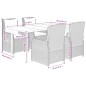 vidaXL Set comedor de jardín 5 pzas cojines ratán sintético gris claro vidaXL Set comedor de jardín 5 pzas cojines ratán sintético gris claro