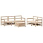 vidaXL Juego de sofás de jardín 6 piezas madera maciza de pino vidaXL Juego de sofás de jardín 6 piezas madera maciza de pino