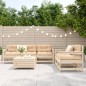 vidaXL Juego de sofás de jardín 6 piezas madera maciza de pino vidaXL Juego de sofás de jardín 6 piezas madera maciza de pino