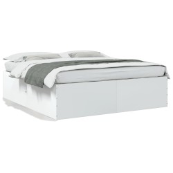 vidaXL Estructura de cama madera de ingeniería blanca 180x200 cm