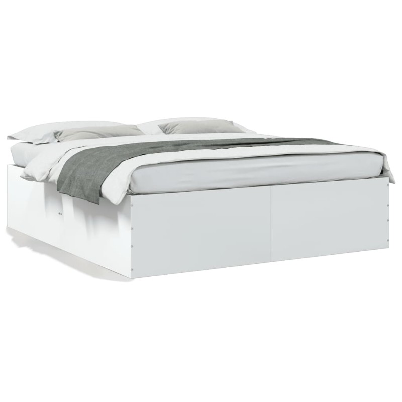 vidaXL Estructura de cama madera de ingeniería blanca 180x200 cm