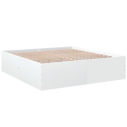 vidaXL Estructura de cama madera de ingeniería blanca 180x200 cm