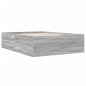 vidaXL Estructura de cama madera de ingeniería gris Sonoma 135x190 cm vidaXL Estructura de cama madera de ingeniería gris Sonoma 135x190 cm