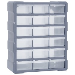 vidaXL Organizador multicajones con 18 cajones intermedios 38x16x47 cm