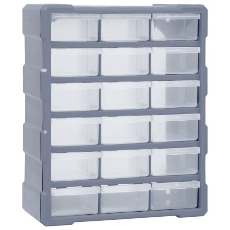 vidaXL Organizador multicajones con 18 cajones intermedios 38x16x47 cm