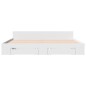 vidaXL Estructura cama con cajones madera ingeniería blanca 200x200 cm