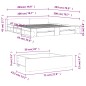 vidaXL Estructura cama con cajones madera ingeniería blanca 200x200 cm