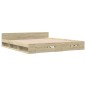 vidaXL Cama con cajones madera ingeniería roble Sonoma 200x200 cm vidaXL Cama con cajones madera ingeniería roble Sonoma 200x200 cm