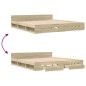 vidaXL Cama con cajones madera ingeniería roble Sonoma 200x200 cm vidaXL Cama con cajones madera ingeniería roble Sonoma 200x200 cm