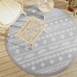 vidaXL Alfombra de exterior PP gris Ø160 cm vidaXL Alfombra de exterior PP gris Ø160 cm