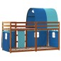 vidaXL Litera con cortinas madera maciza de pino azul 90x190 cm vidaXL Litera con cortinas madera maciza de pino azul 90x190 cm