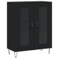 vidaXL Aparador de madera de ingeniería negro 69,5x34x90 cm vidaXL Aparador de madera de ingeniería negro 69,5x34x90 cm