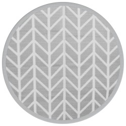 vidaXL Alfombra de exterior PP gris Ø200 cm