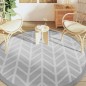 vidaXL Alfombra de exterior PP gris Ø200 cm vidaXL Alfombra de exterior PP gris Ø200 cm