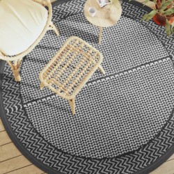 vidaXL Alfombra de exterior PP gris Ø200 cm