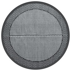 vidaXL Alfombra de exterior PP gris Ø200 cm