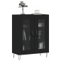 vidaXL Aparador de madera de ingeniería negro 69,5x34x90 cm vidaXL Aparador de madera de ingeniería negro 69,5x34x90 cm