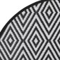 vidaXL Alfombra de exterior PP blanco y negro Ø200 cm vidaXL Alfombra de exterior PP blanco y negro Ø200 cm